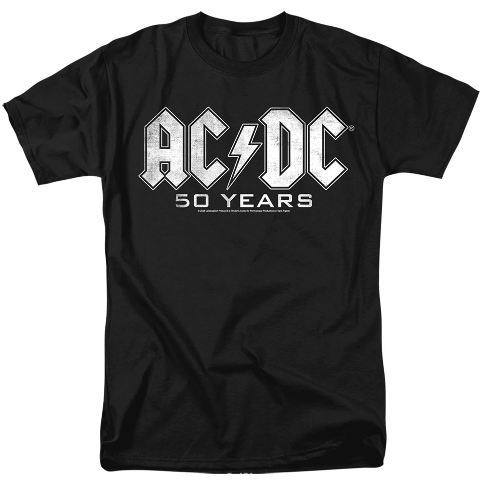 Acdc 50 Years Logo Mens T Shirt Black Hoodie, Sweatshirt | CiraTrend.com