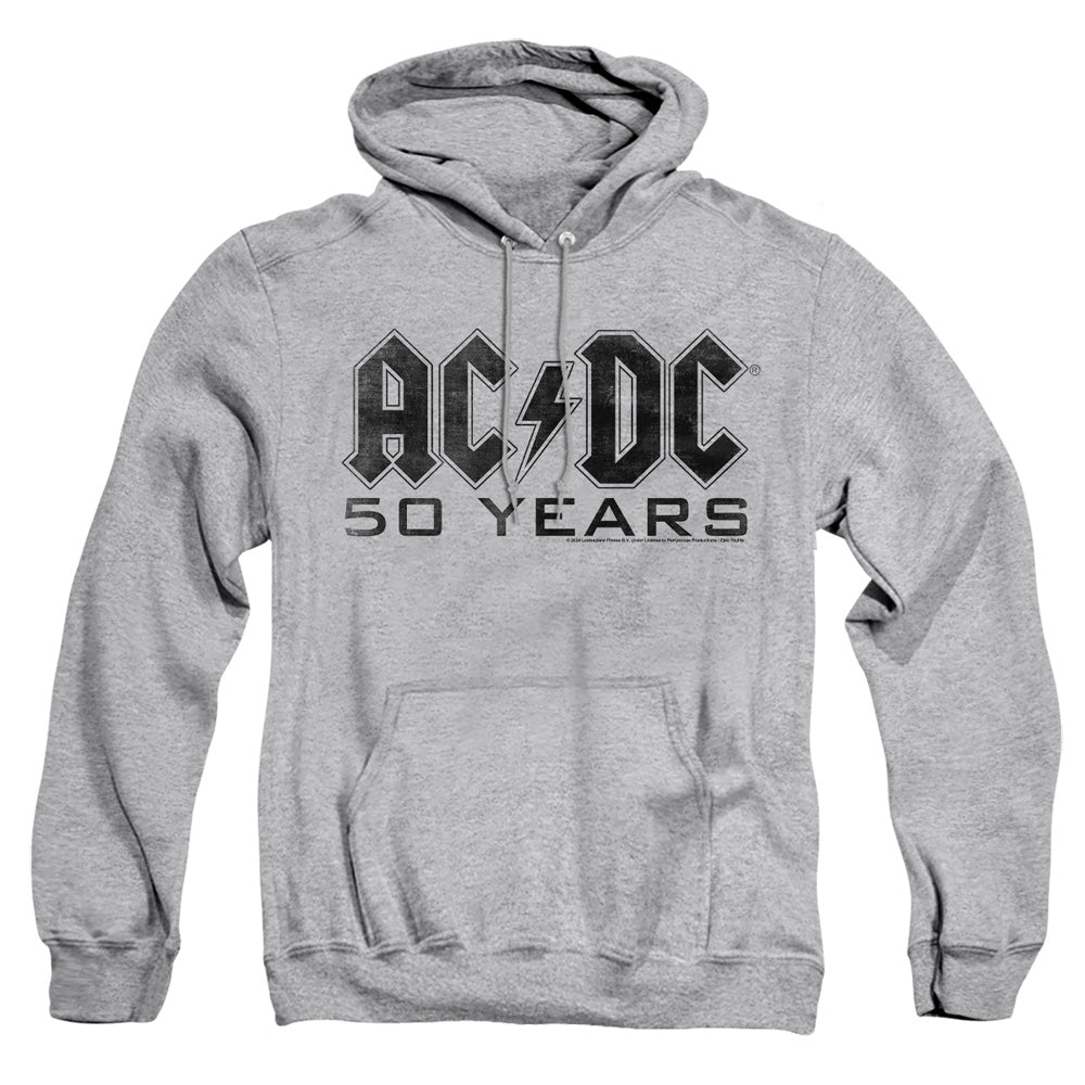 Acdc 50 Years Logo Black Mens Hoodie Athletic Heather T-Shirts, Sweatshirt | CiraTrend.com