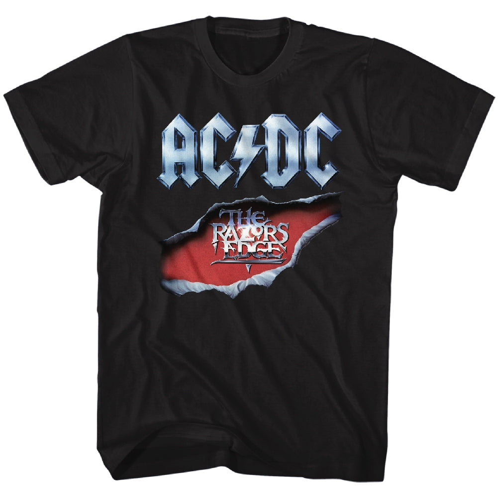 AC/DC Mens S/S T-Shirt - Razors Edge - Solid Black Hoodie, Sweatshirt | CiraTrend.com