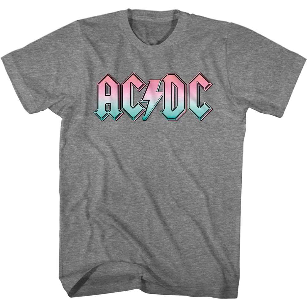 AC/DC Pastel Gradient Official Heather T-Shirt Hoodie, Sweatshirt | CiraTrend.com