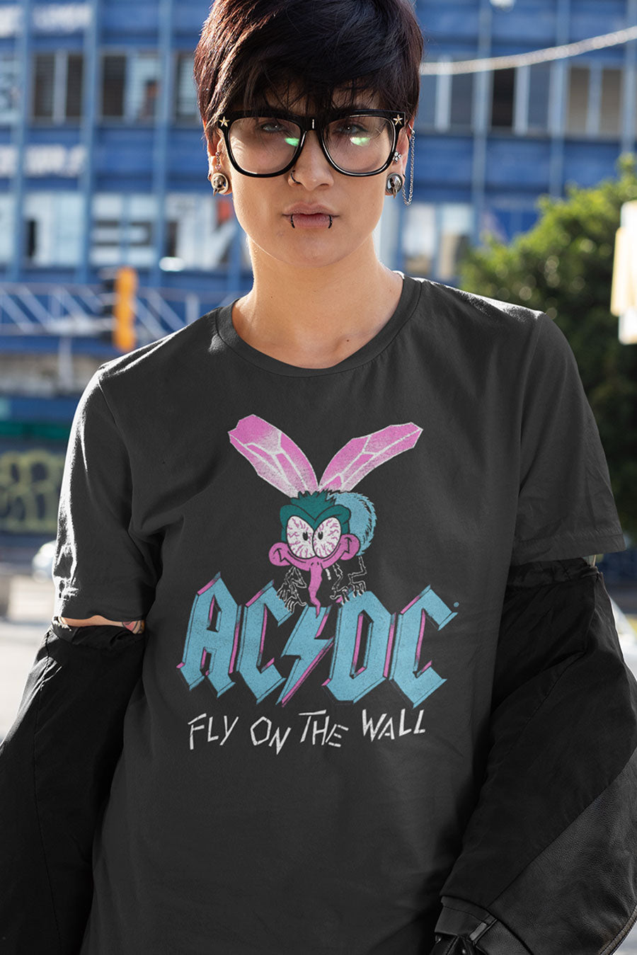 AC/DC - Fly Wall Euro Tour Boyfriend Tee