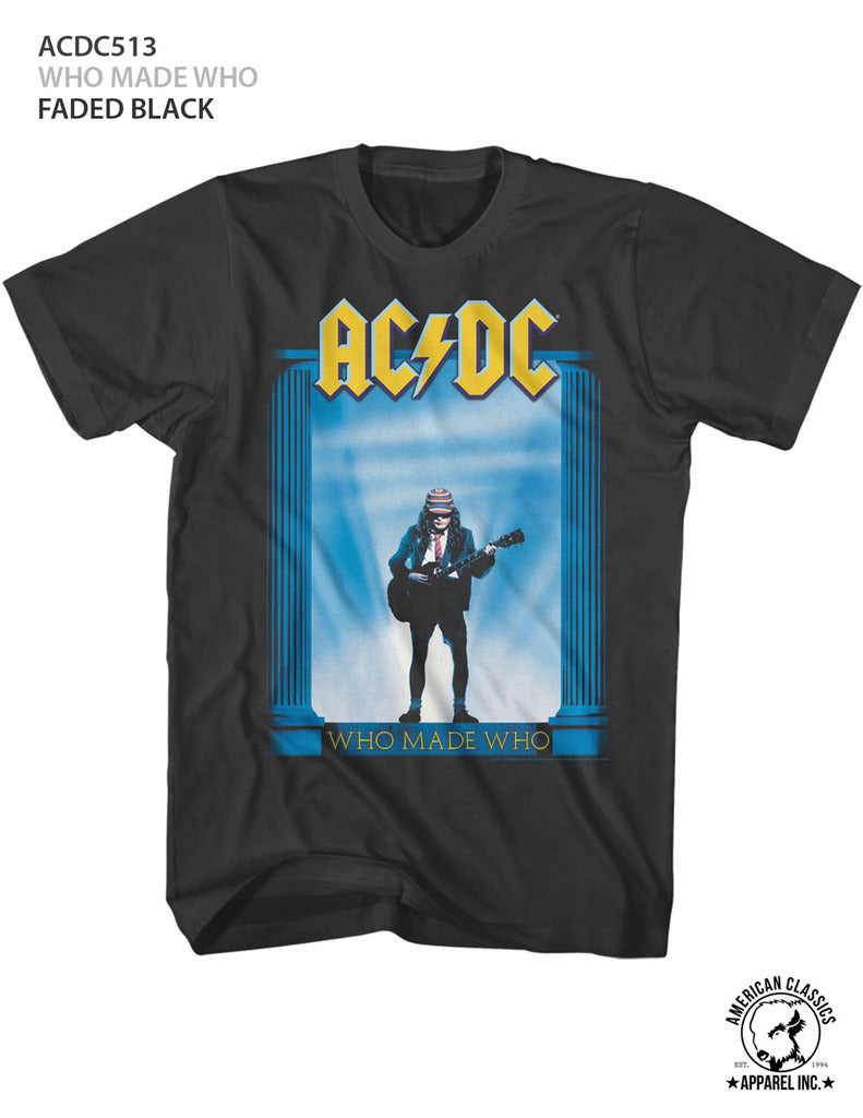 AC/DC Mens S/S T-Shirt - Who Made Who - Solid Smoke Hoodie, Sweatshirt | CiraTrend.com