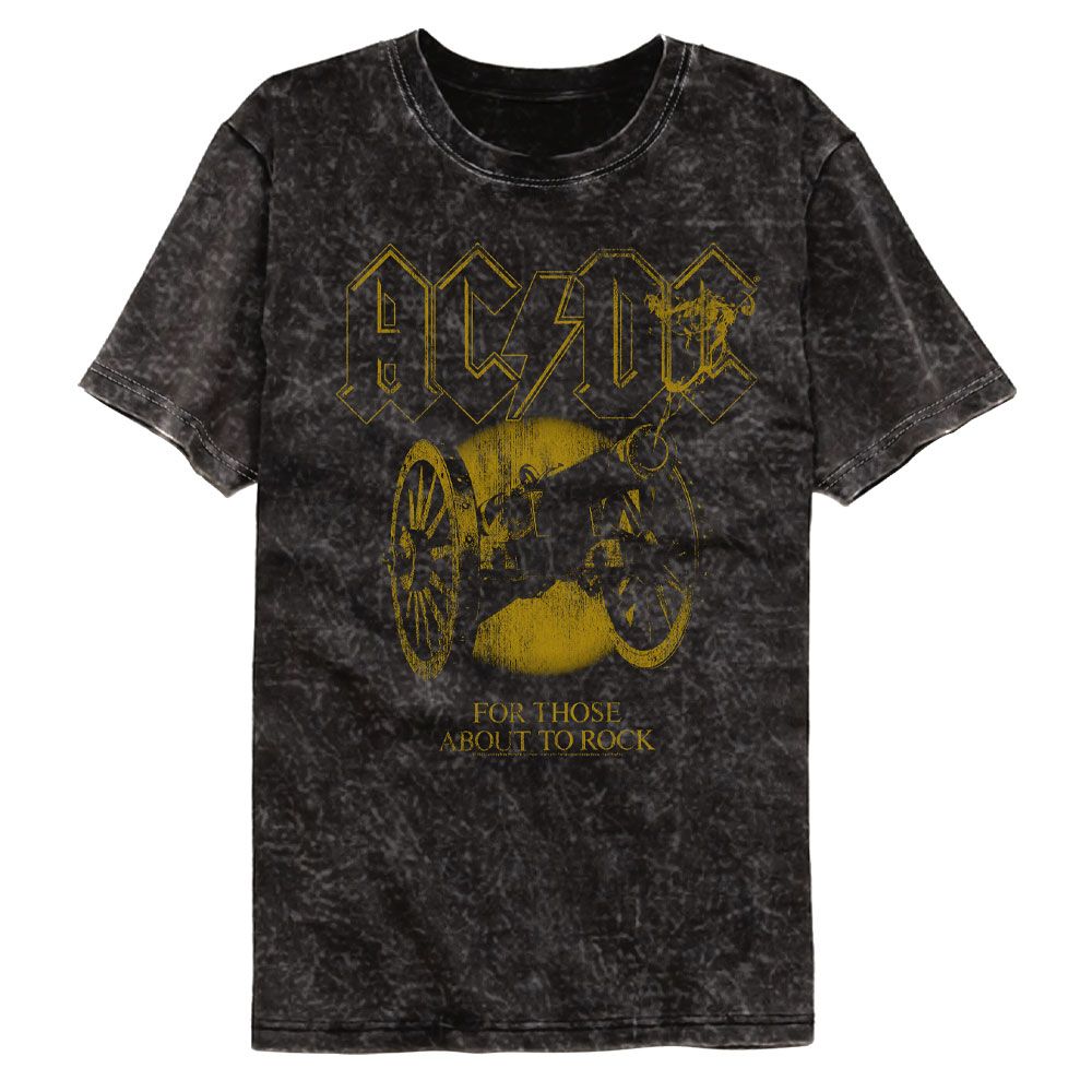 AC/DC Monochrome FTATR Official Mineral Washed T-Shirt Hoodie, Sweatshirt | CiraTrend.com