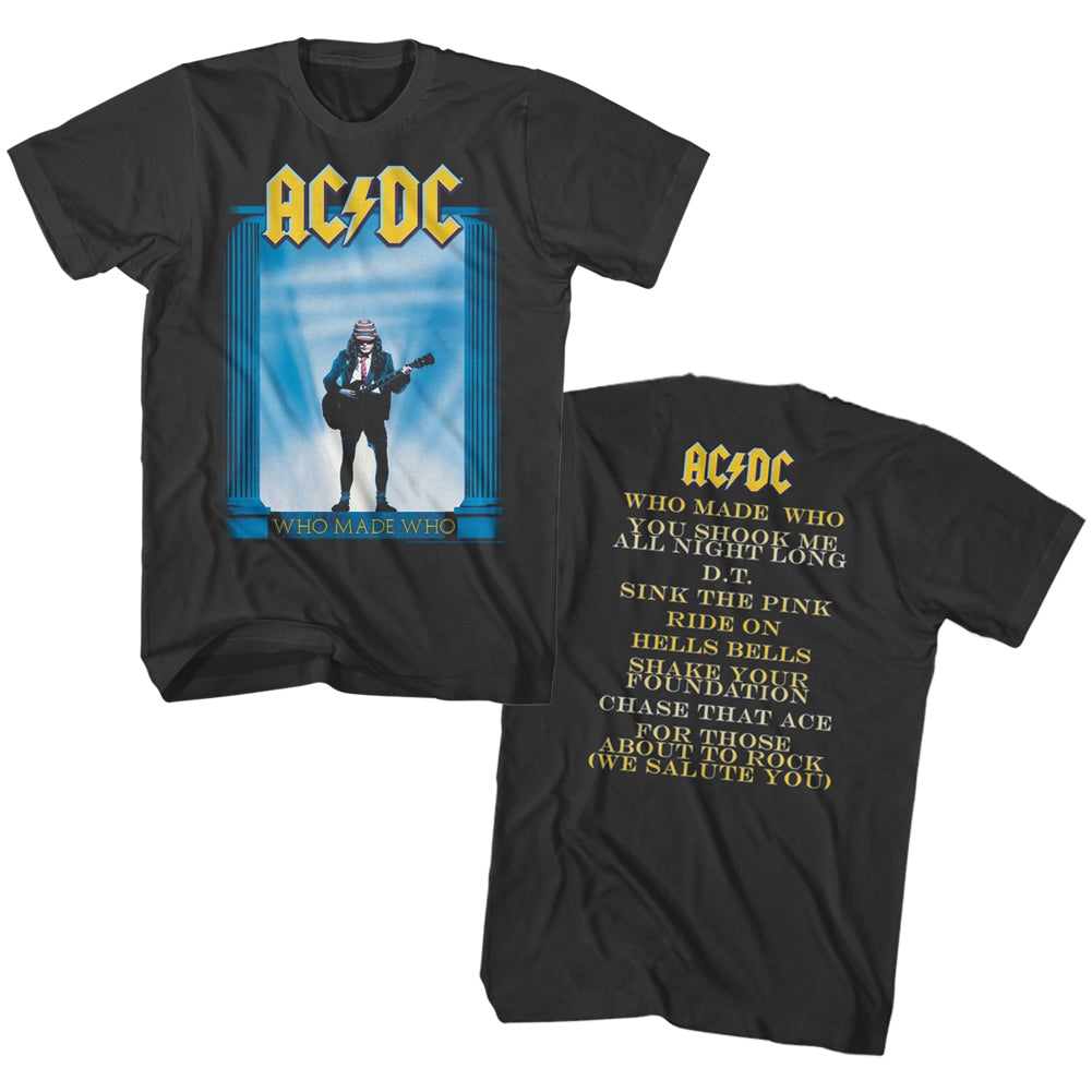AC/DC Mens S/S T-Shirt - Who Made Who Album - Solid Smoke Hoodie, Sweatshirt | CiraTrend.com