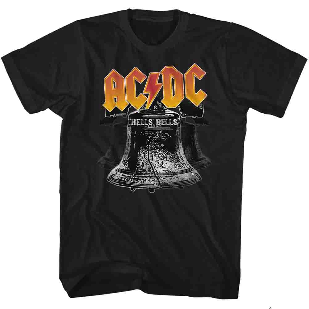 AC/DC Mens S/S T-Shirt - Hells Bells - Solid Black Style001 Hoodie, Sweatshirt | CiraTrend.com