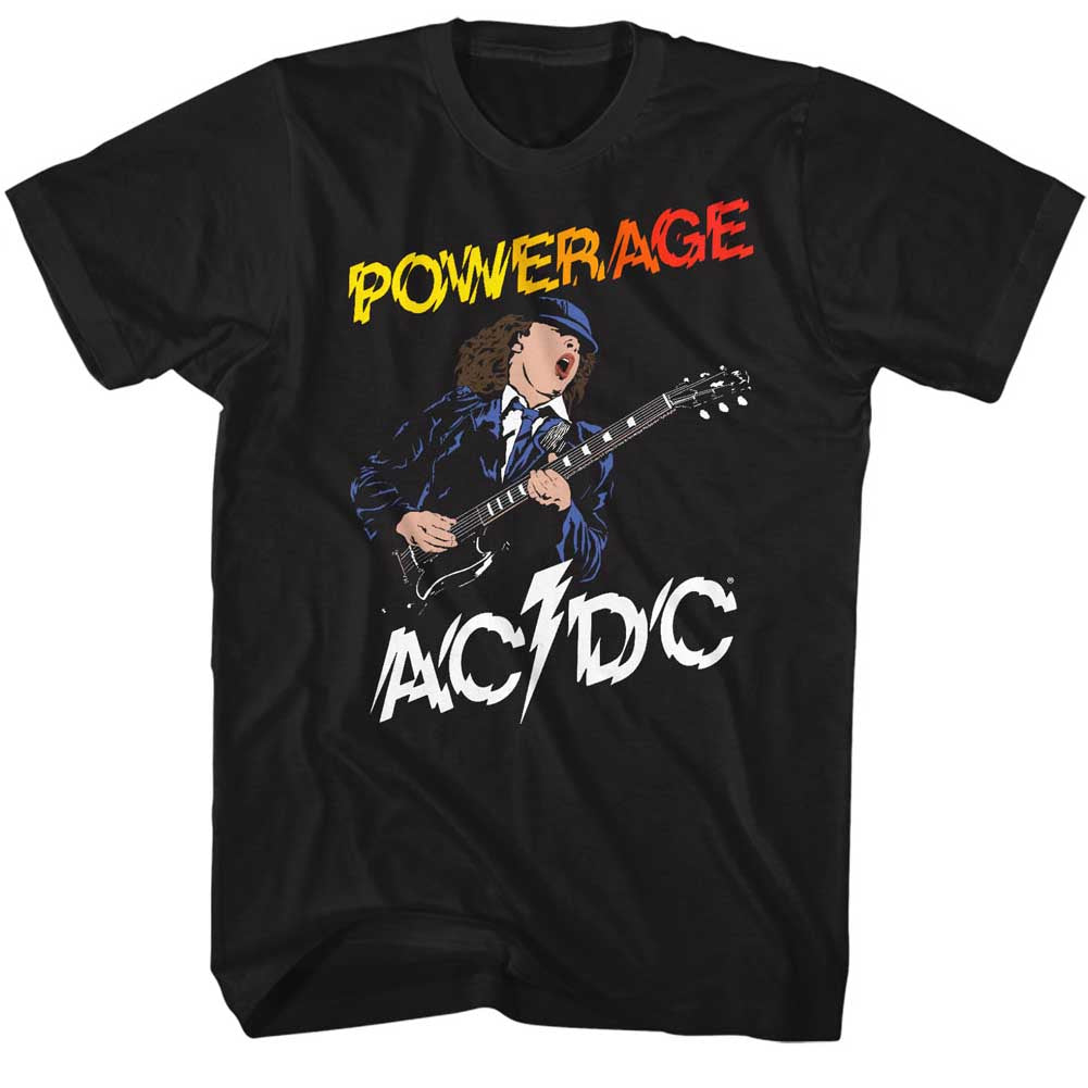 AC/DC Mens S/S T-Shirt - Powerage2 - Solid Black Hoodie, Sweatshirt | CiraTrend.com