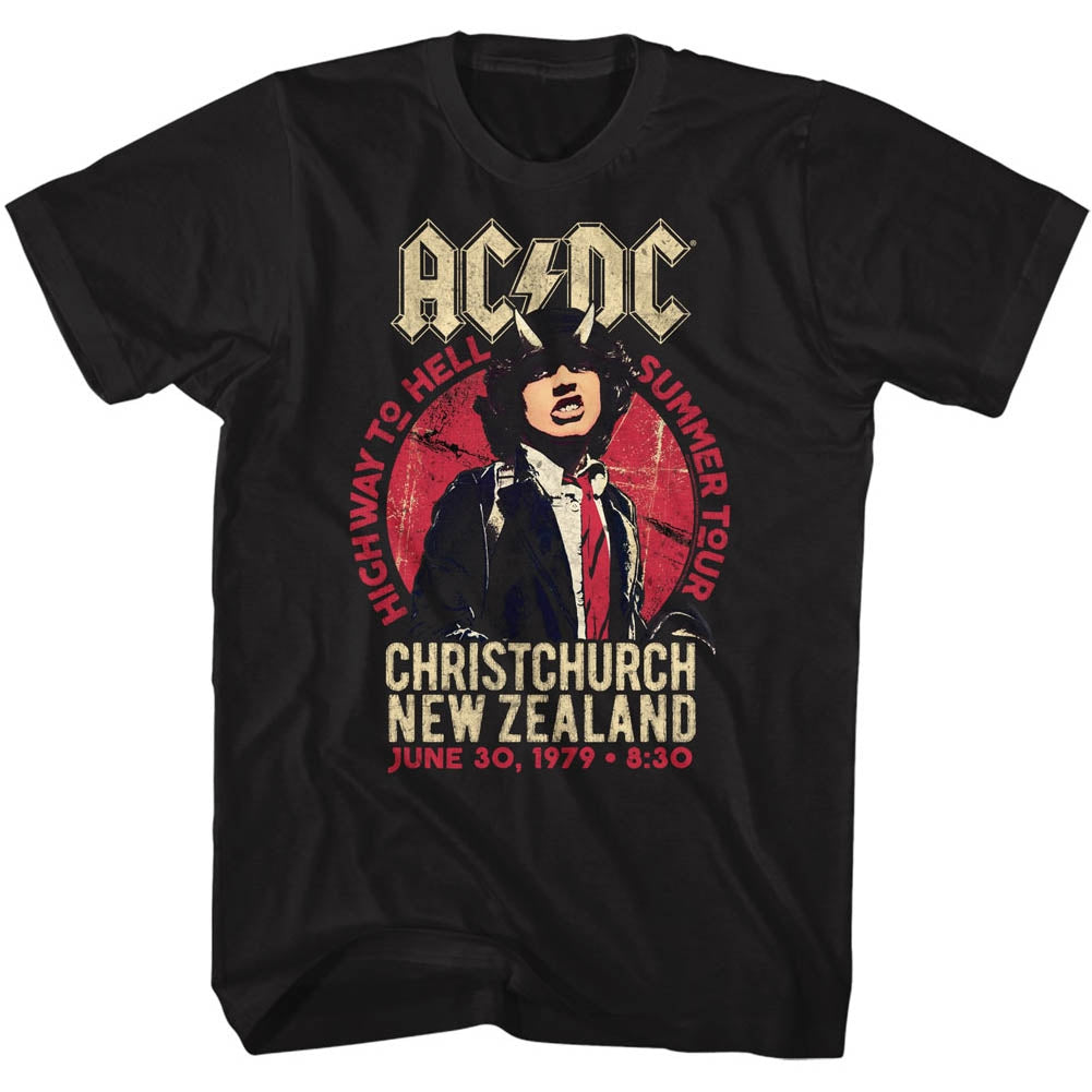AC/DC Mens S/S T-Shirt - Nz Tour - Solid Black Hoodie, Sweatshirt | CiraTrend.com