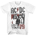 AC/DC Mens S/S T-Shirt - Helltour79 - Solid White Hoodie, Sweatshirt | CiraTrend.com