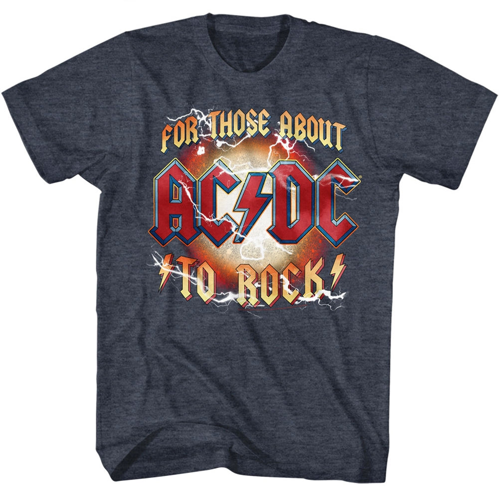 AC/DC Mens S/S T-Shirt - Rwb - Heather Navy Heather Hoodie, Sweatshirt | CiraTrend.com