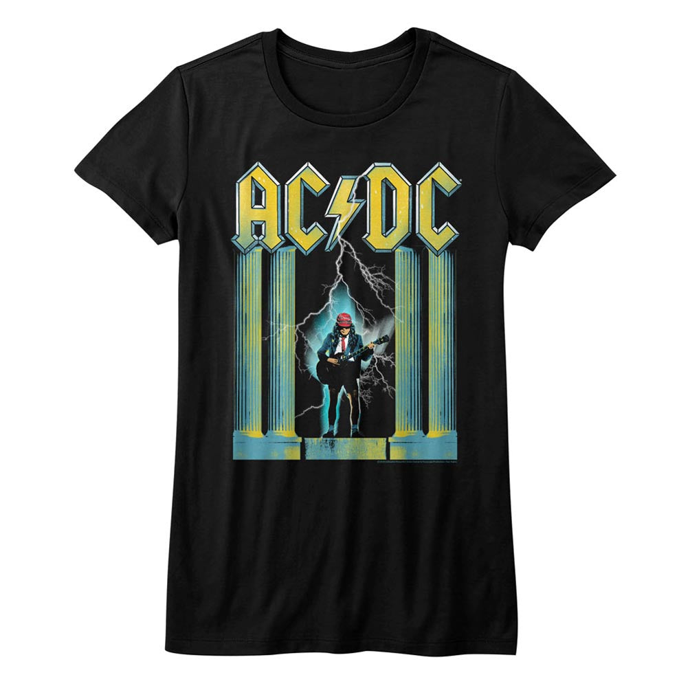 AC/DC Girls Juniors S/S T-Shirt - Wmhold - Solid Black Hoodie, Sweatshirt | CiraTrend.com