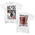 AC/DC Mens S/S T-Shirt - Hth Tour 79 - Solid White Hoodie, Sweatshirt | CiraTrend.com