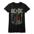 AC/DC Girls Juniors S/S T-Shirt - Hells Bells - Solid Black Hoodie, Sweatshirt | CiraTrend.com