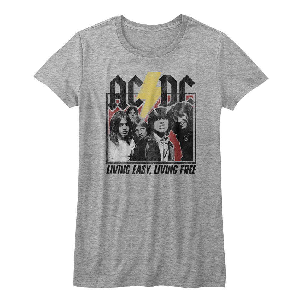 AC/DC Girls Juniors S/S T-Shirt - Hwy2Hell Lyrics - Heather Gray Heather Hoodie, Sweatshirt | CiraTrend.com