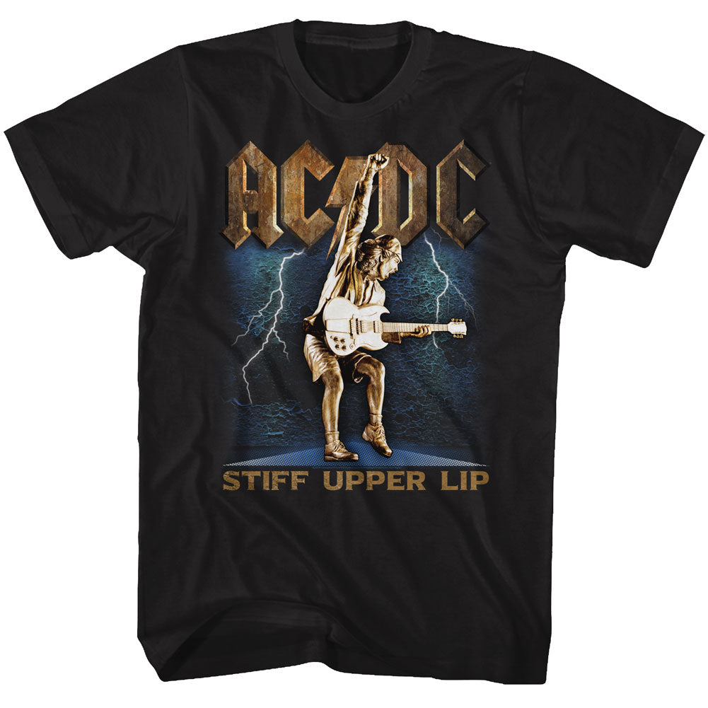 AC/DC Mens S/S T-Shirt - Stiff - Solid Black Hoodie, Sweatshirt | CiraTrend.com