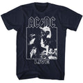 AC/DC Mens S/S T-Shirt - Live - Solid Navy Hoodie, Sweatshirt | CiraTrend.com