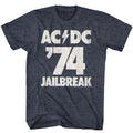 AC/DC Mens S/S T-Shirt - Jailbreak - Heather Navy Heather Hoodie, Sweatshirt | CiraTrend.com