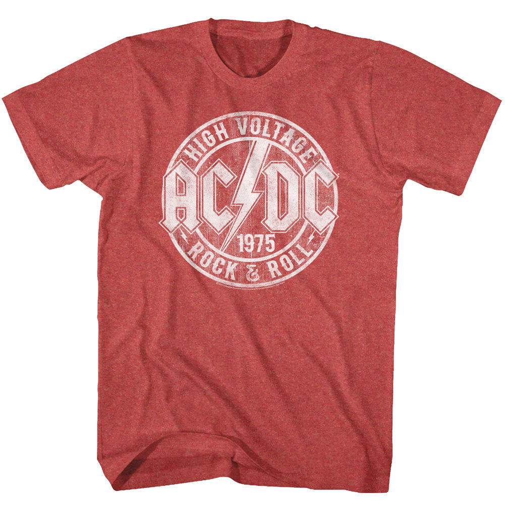 AC/DC Mens S/S T-Shirt - R&R - Heather Red Heather Hoodie, Sweatshirt | CiraTrend.com