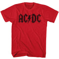 AC/DC Mens S/S T-Shirt - Logo - Solid Red Hoodie, Sweatshirt | CiraTrend.com