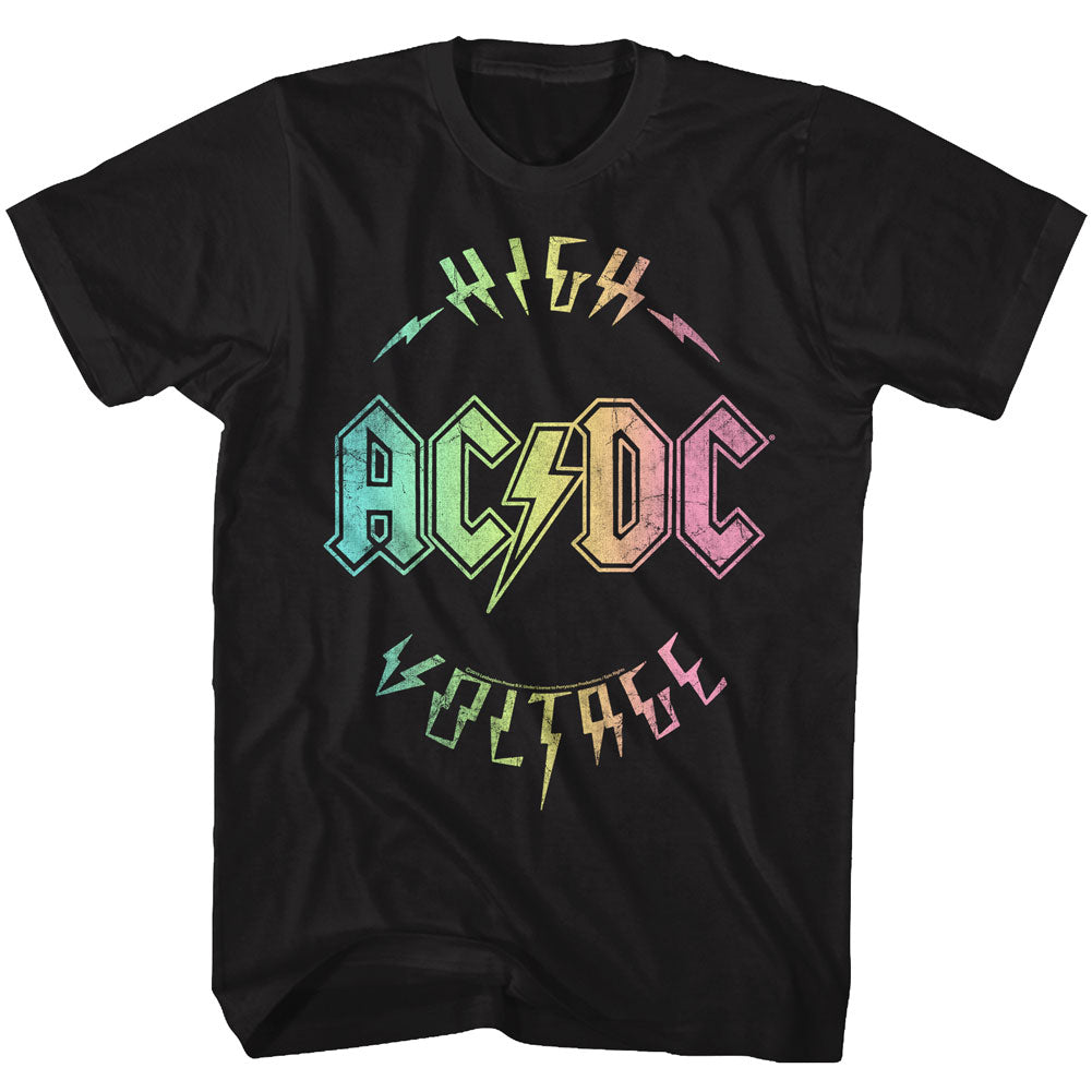AC/DC Mens S/S T-Shirt - Multicolor Voltage - Solid Black Hoodie, Sweatshirt | CiraTrend.com