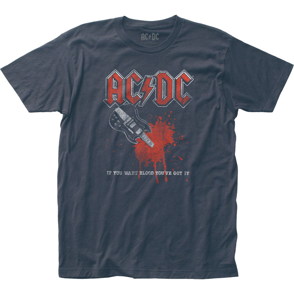 AC/DC If You Want Blood Mens T Shirt Navy Blue Hoodie, Sweatshirt | CiraTrend.com