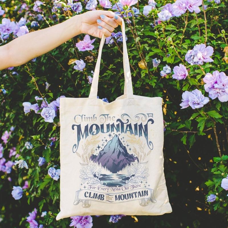ACOSF ACOTAR Tote Bag, Climb the Mountain, Climb the Mountain Acotar, Climb the Mountain Nesta Bag, for Every Nesta out There Bag