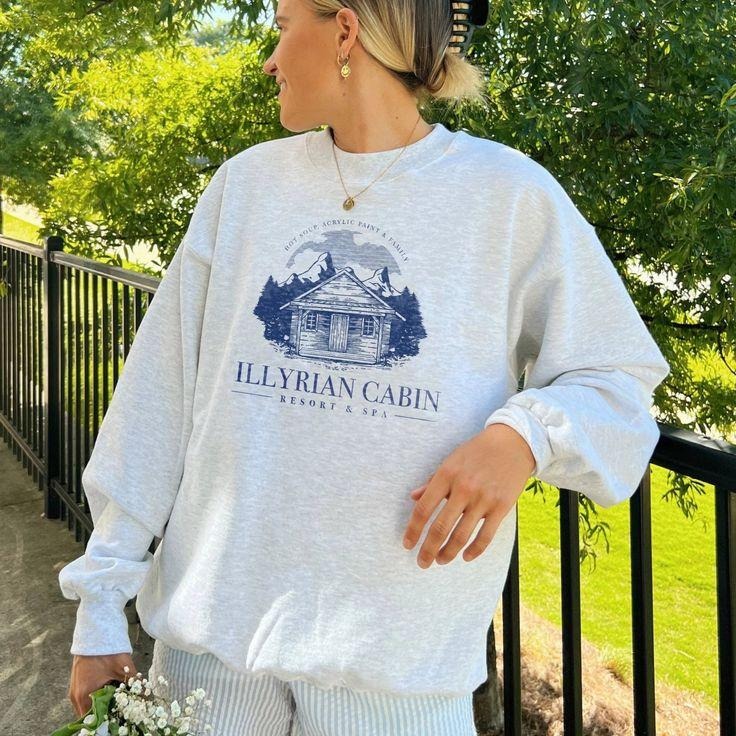 ACOTAR Illyrian Cabin Resort Sweatshirt Night Court Velaris Rhysand Feyre Cassian Nesta Mor Amren Azriel Sarah J Sweatshirt