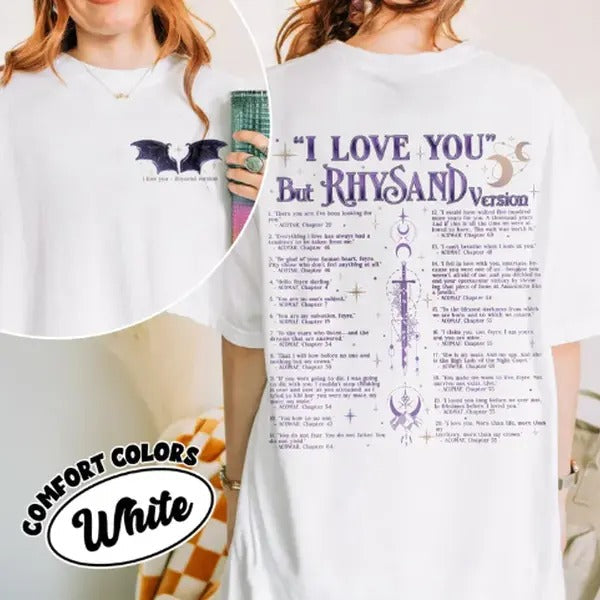 ACOTAR Rhysand  Shirt, Rhysand The Bat Boys T Shirt, I Love You In Book Quotes Tee, The Night Court Gift For Bookish
