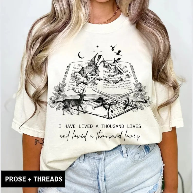 ACOTAR T-Shirt, Throne Of Glass Fourth Wing Crescent City Sarah J Maas SJM Merch Sarah J Maas Merch ACOTAR Merch Acotar Gift Velaris Shirt