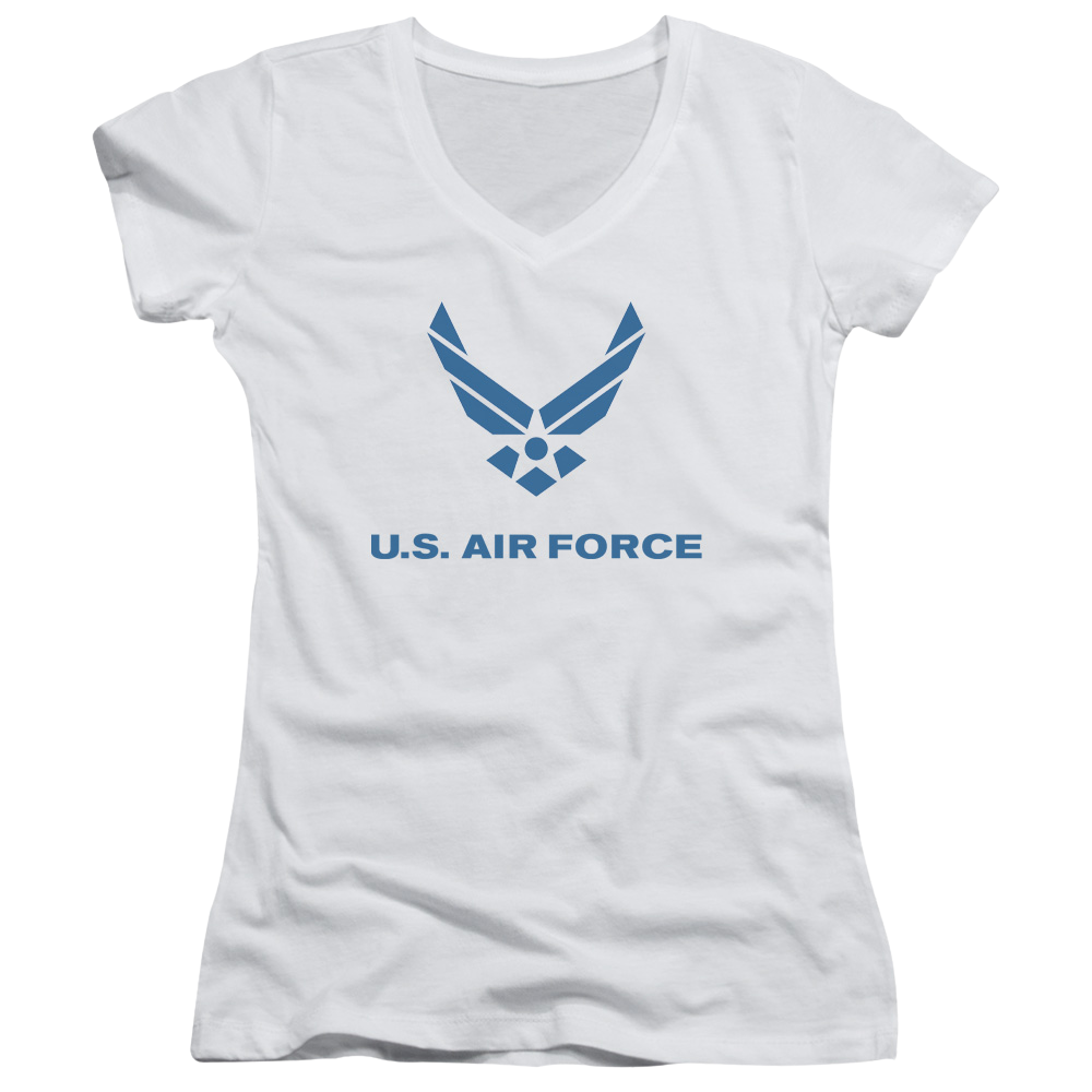 Air Force Distressed Logo - Juniors V-Neck T-Shirt Hoodie, Sweatshirt | CiraTrend.com