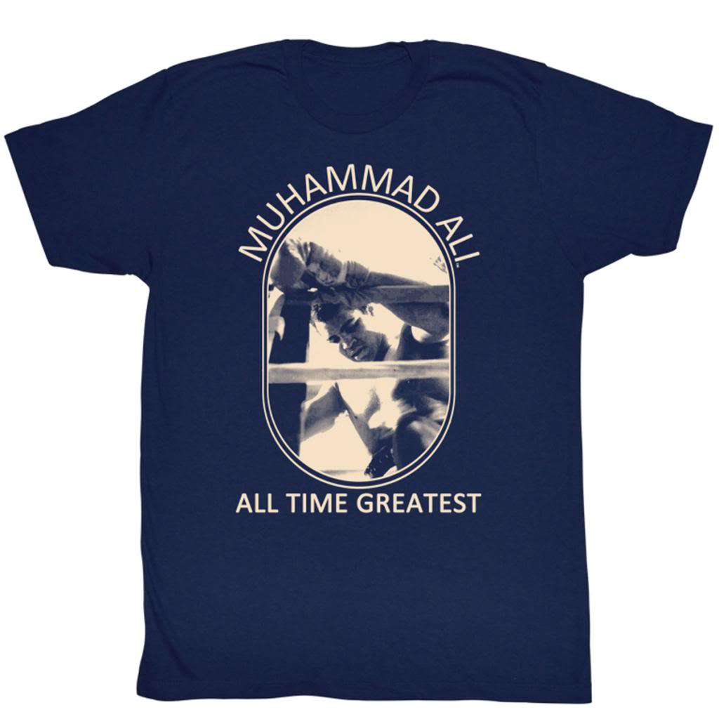 Muhammad Ali Mens S/S T-Shirt - Picture Perfect - Solid Navy Hoodie, Sweatshirt | CiraTrend.com