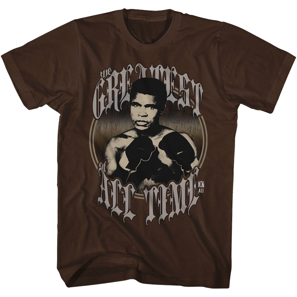 Muhammad Ali Mens S/S T-Shirt - Of All Time - Solid Dark Chocolate Hoodie, Sweatshirt | CiraTrend.com