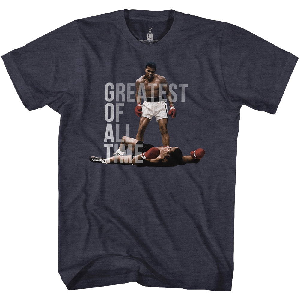 Muhammad Ali Mens S/S T-Shirt - Goat - Heather Navy Heather Hoodie, Sweatshirt | CiraTrend.com