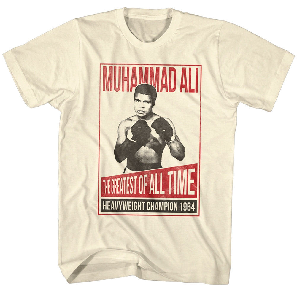 Muhammad Ali Mens S/S T-Shirt - Kenreagan - Solid Natural Hoodie, Sweatshirt | CiraTrend.com