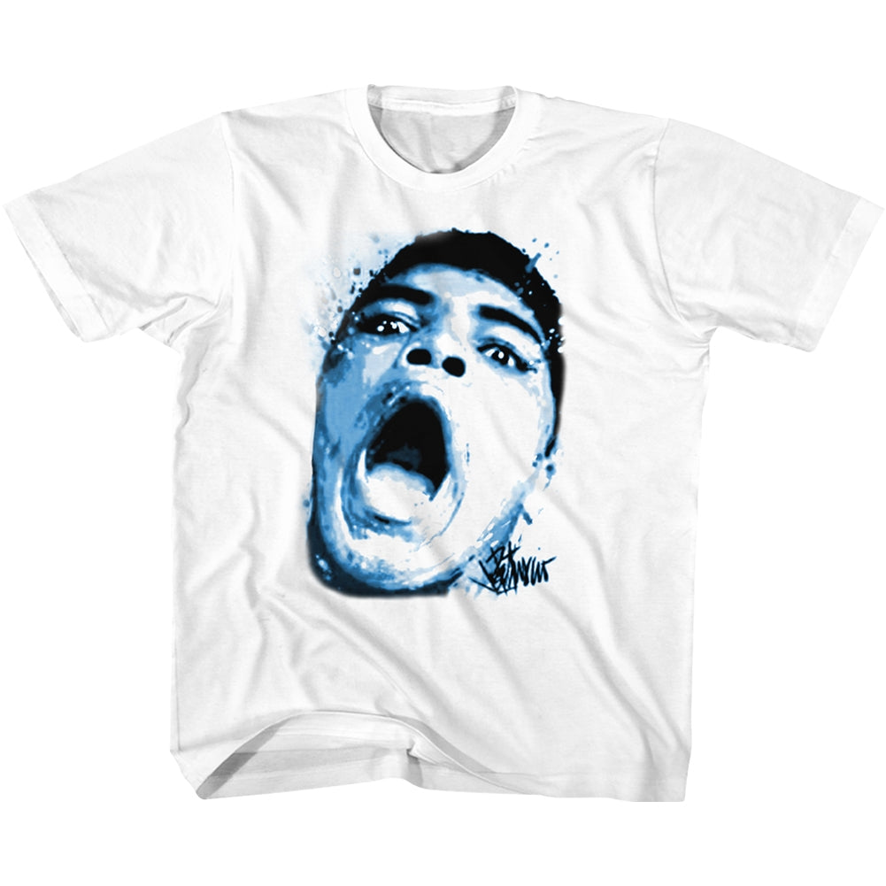 Muhammad Ali Toddler S/S T-Shirt - The Lip - Solid White Hoodie, Sweatshirt | CiraTrend.com
