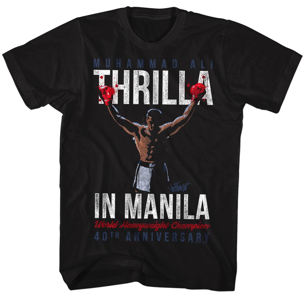 Muhammad Ali Mens S/S T-Shirt - Champ Notype - Solid Black Hoodie, Sweatshirt | CiraTrend.com