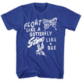 Muhammad Ali Mens S/S T-Shirt - Float Like Butterfly - Solid Royal Hoodie, Sweatshirt | CiraTrend.com