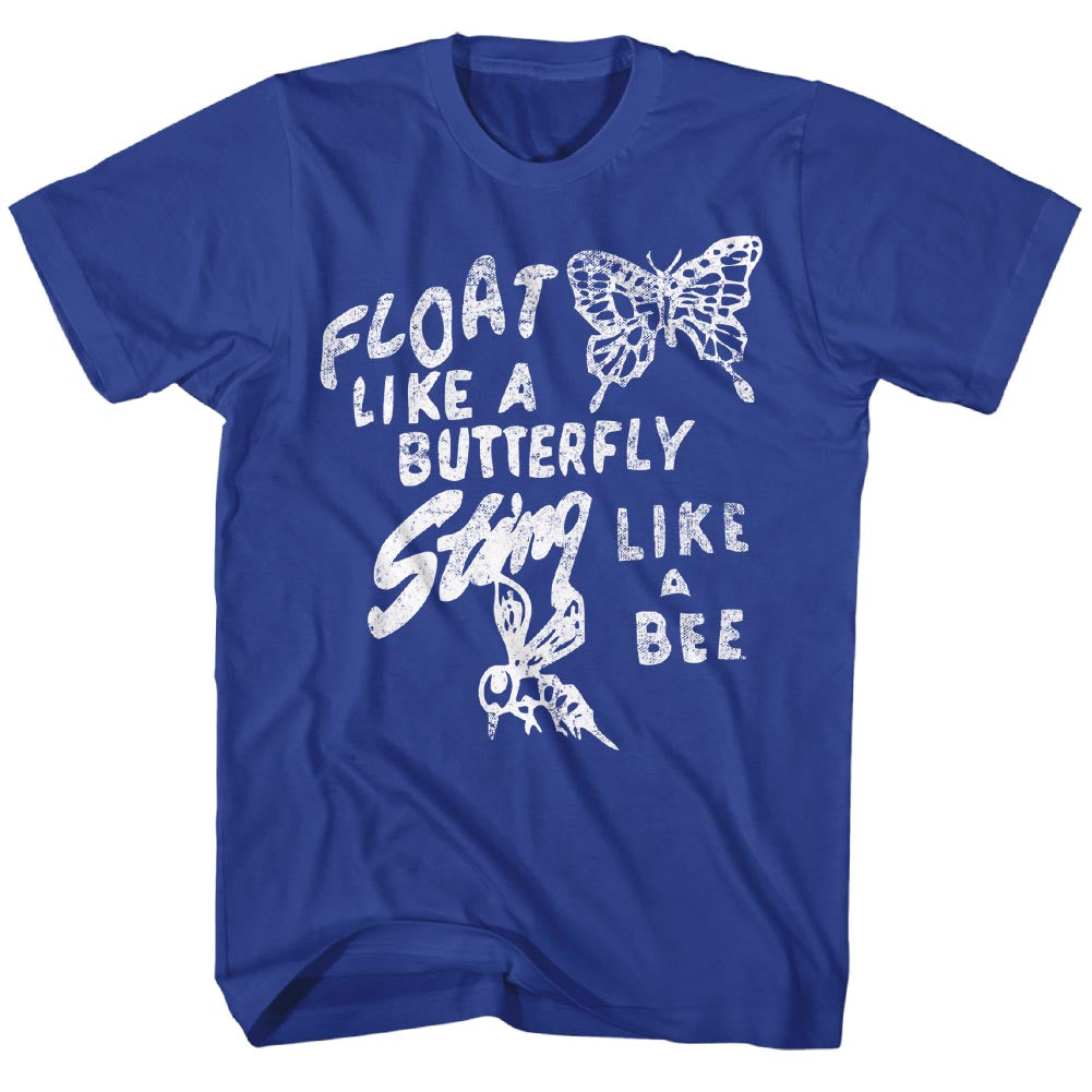 Muhammad Ali Mens S/S T-Shirt - Float Like Butterfly - Solid Royal Hoodie, Sweatshirt | CiraTrend.com