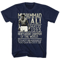 Muhammad Ali Mens S/S T-Shirt - Back It Up - Solid Navy Hoodie, Sweatshirt | CiraTrend.com