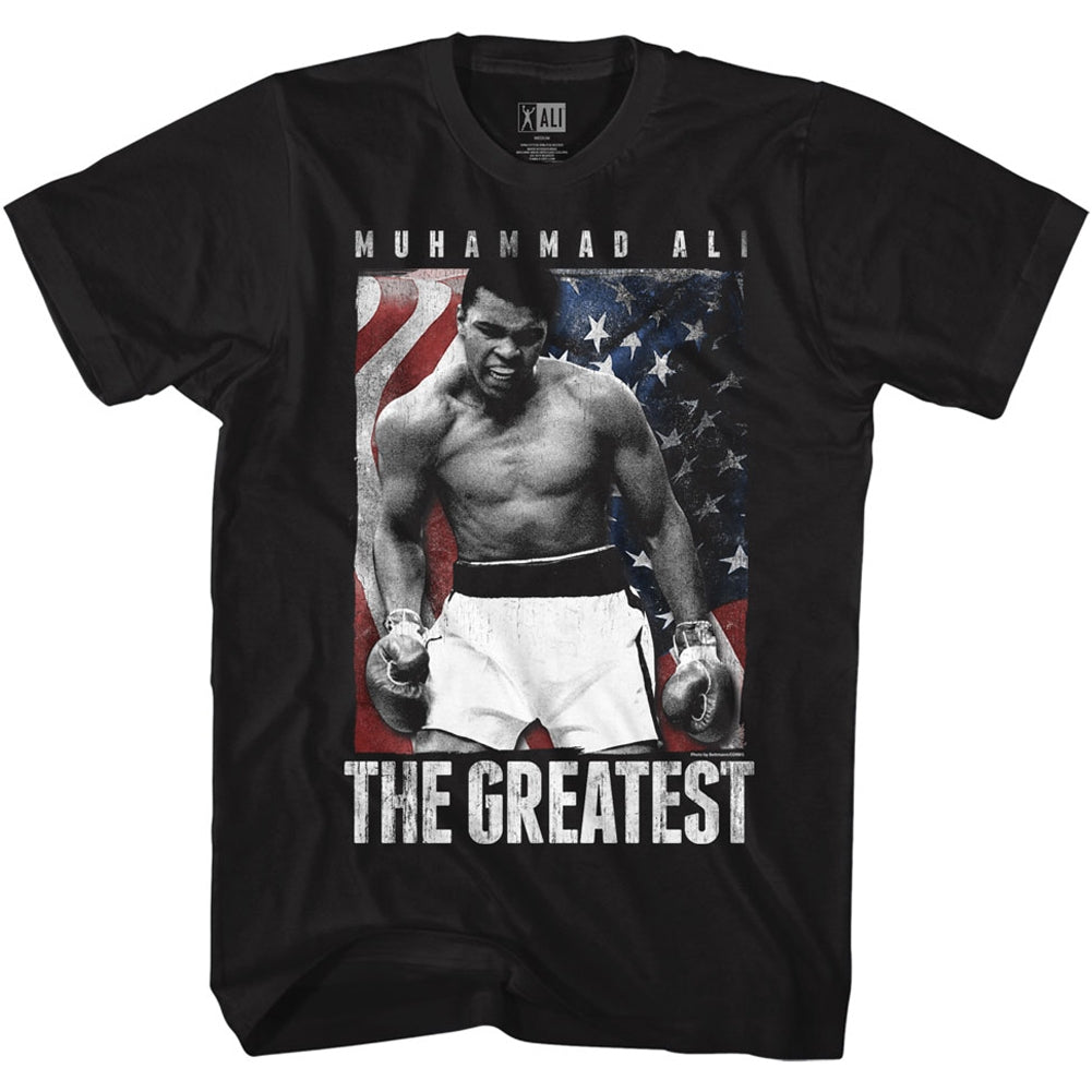Muhammad Ali Mens S/S T-Shirt - Americali - Solid Black Hoodie, Sweatshirt | CiraTrend.com