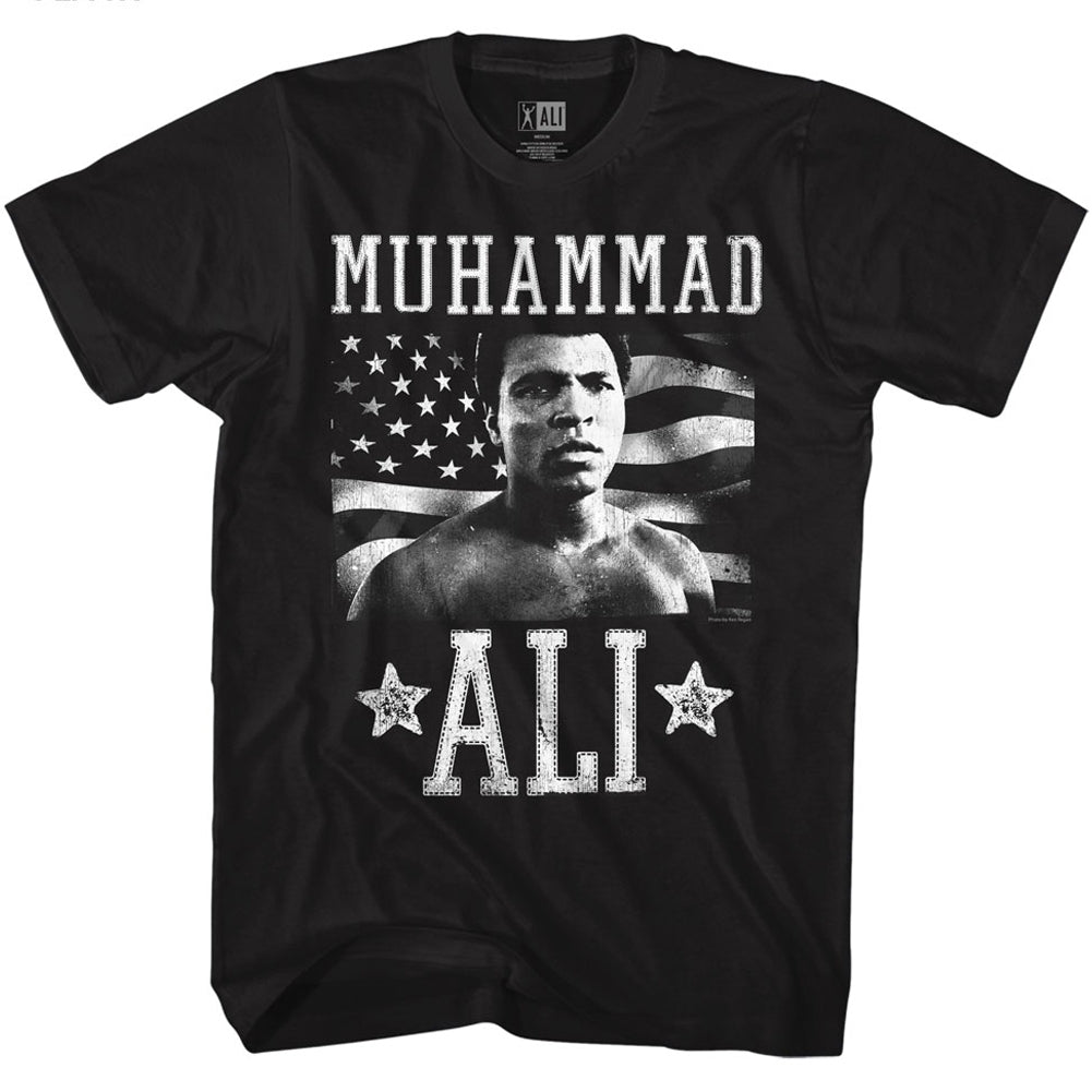 Muhammad Ali Mens S/S T-Shirt - Ali America - Solid Black Hoodie, Sweatshirt | CiraTrend.com