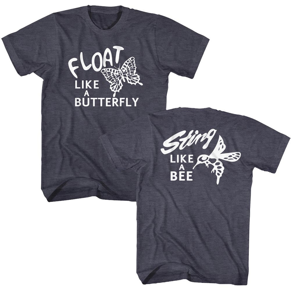 Muhammad Ali Mens S/S T-Shirt - Float Sting - Heather Navy Heather Hoodie, Sweatshirt | CiraTrend.com
