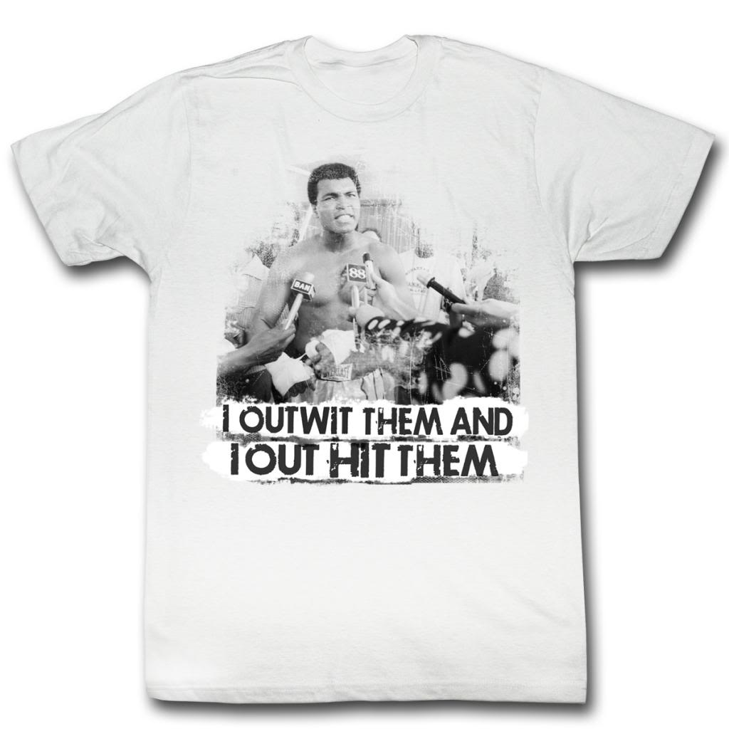 Muhammad Ali Mens S/S T-Shirt - Out Wit Out It - Solid White Hoodie, Sweatshirt | CiraTrend.com