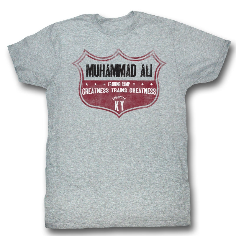 Muhammad Ali Mens S/S T-Shirt - Ali Crest - Heather Gray Heather Hoodie, Sweatshirt | CiraTrend.com