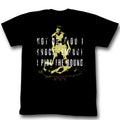 Muhammad Ali Mens S/S T-Shirt - Knocking - Solid Black Hoodie, Sweatshirt | CiraTrend.com
