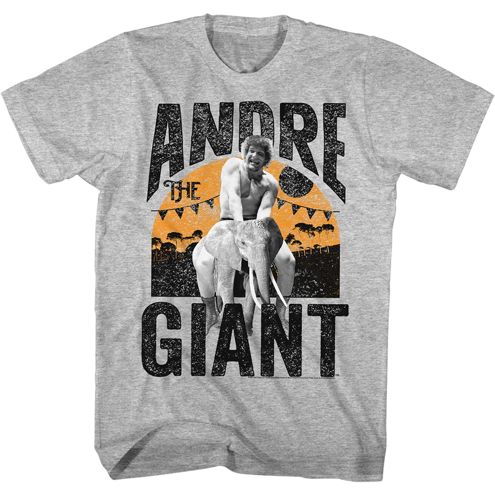 Andre The Giant Mens S/S T-Shirt - Elephant Ride - Heather Gray Heather Hoodie, Sweatshirt | CiraTrend.com