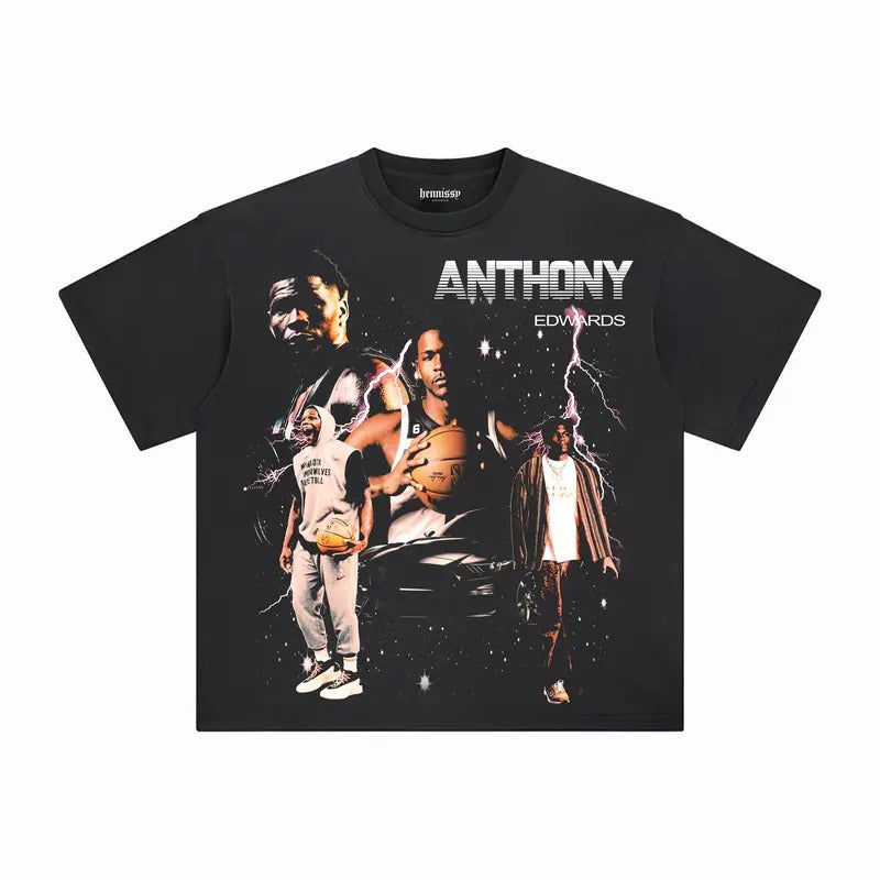 ANTHONY EDWARDS 5 TEE - VINTAGE TEE - SPORT TEE - GRAPHIC MEN'S T-SHIRT SWEATSHIRT HOODIE - GIFT FOR FAN | CiraTrend.com