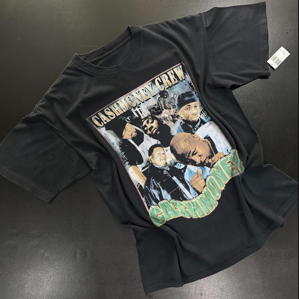 90'S CASHMONEY CREW RARE HEAVYWEIGHT WASHED BLACK T-SHIRT Hoodie, Sweatshirt | CiraTrend.com (Image 2)