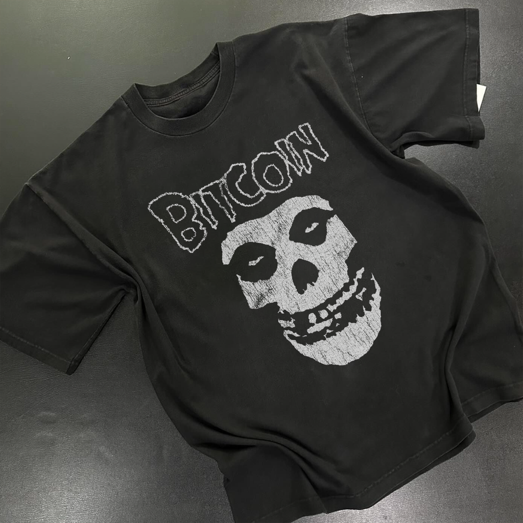 CRYPTO FIENDS - HEAVYWEIGHT WASHED BLACK T-SHIRT Hoodie, Sweatshirt | CiraTrend.com (Image 1)