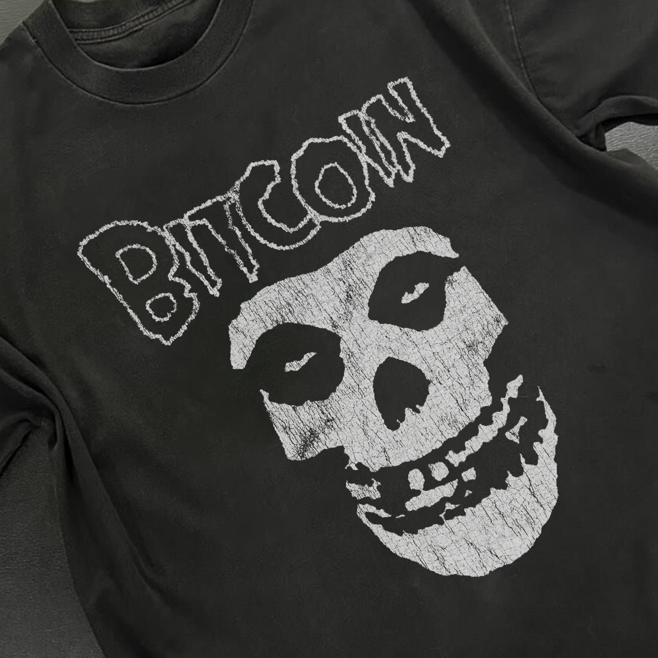 CRYPTO FIENDS - HEAVYWEIGHT WASHED BLACK T-SHIRT Hoodie, Sweatshirt | CiraTrend.com (Image 2)