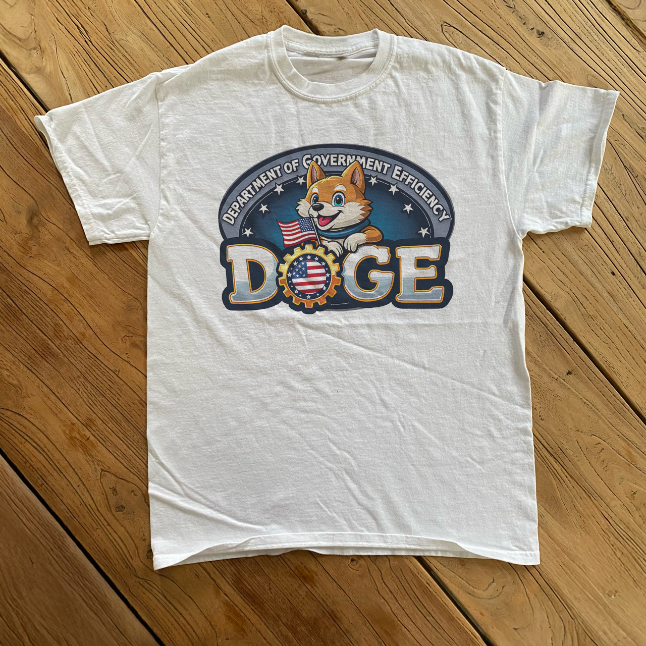 D-O-G-E HEAVYWEIGHT HEAVYWEIGHT WHITE T-SHIRT Hoodie, Sweatshirt | CiraTrend.com (Image 1)